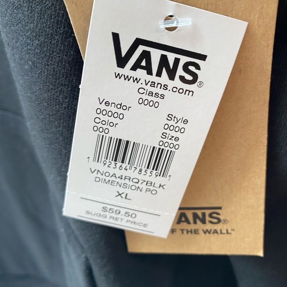 2021 Vans Dimension Men Black Pullover Hoodie - Picture 4 of 13